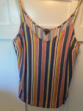 torrid Multi-Color Vertical Vintage Stripe V-Neck Essential Cami